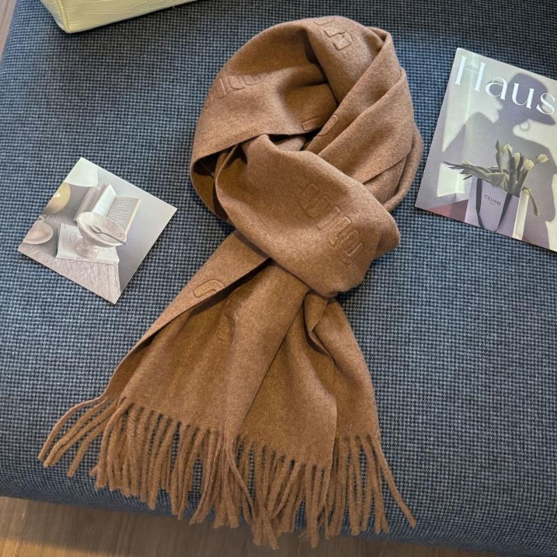 High Quality Scarf Women Autumn Winter Solid Color Simple Classic Wool Blend Muffler Female New Type Versatile Warm Shawl