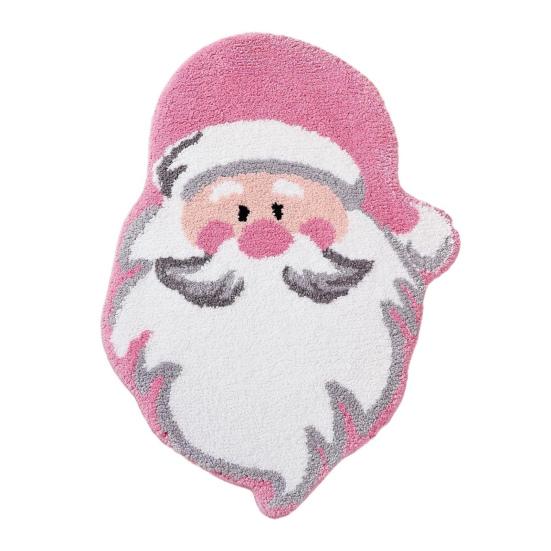 Yousheng Рождественский коврик для ванной комнаты, коврик с дизайном в форме рождественской елки и Санта-Клауса, водопоглощающий коврик для пола, домашний декор для кухни, гостиной, ванной комнаты