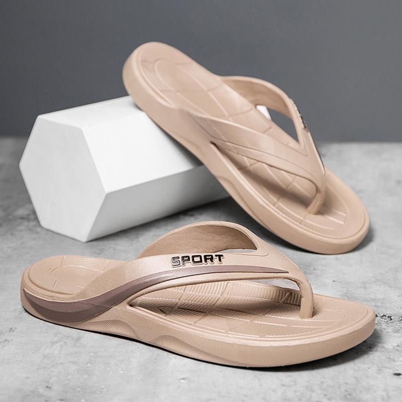 Шлепанцы, мужские летние тенденции, модная мужская верхняя одежда, нескользящие износостойкие пляжные сандалии с зажимом для ног, тапочки