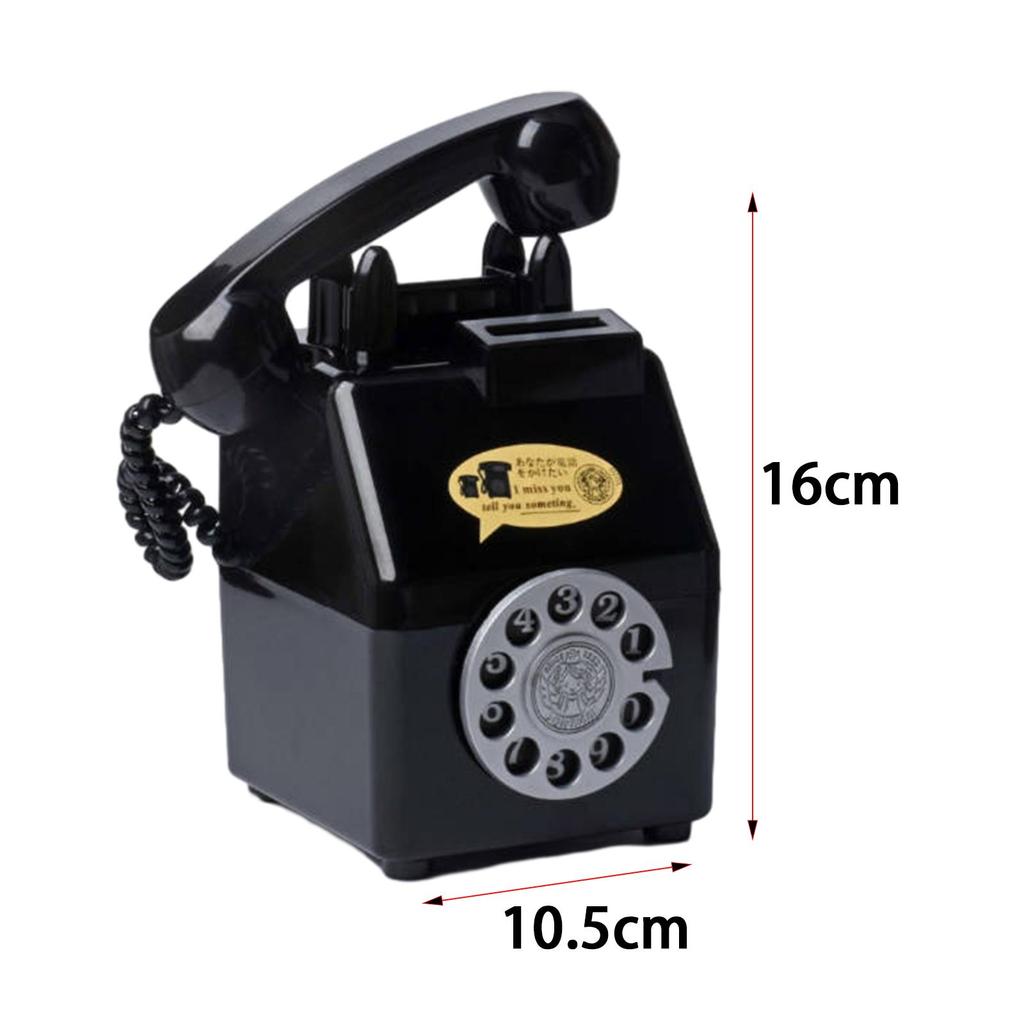 Retro Telephone Piggy Bank Photography Props Change Container Vintage Telephone