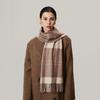 Korean  Wool Scarf Women'S Autumn And Winter Atmosphere Simple Women'S Plaid Versatile Men'S Fringed Scarf