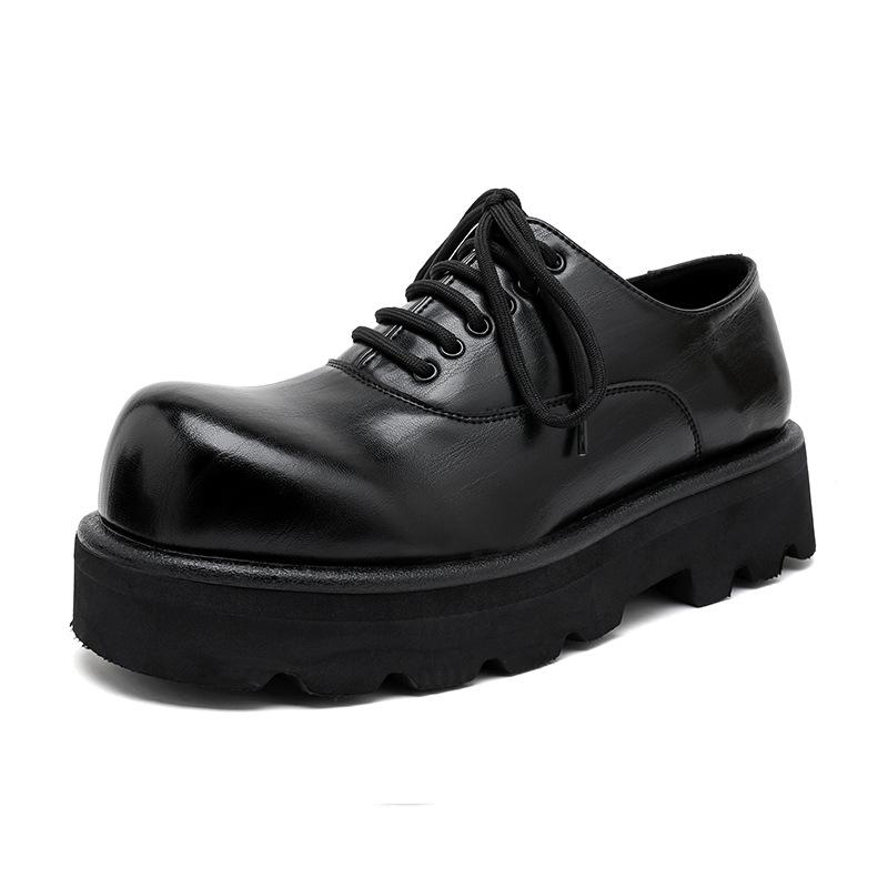 Men Casual Business Wedding Formal Dress Platform Shoes Lace-up Oxfords Shoe Black Brown Original Leather Sneakers Mans Footwear