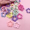Для изготовления ожерелья и сережек 30 мм подвеска в форме пентаграммы со звездой 40 шт. ярких цветов DIY ювелирный материал подвески модные акриловые