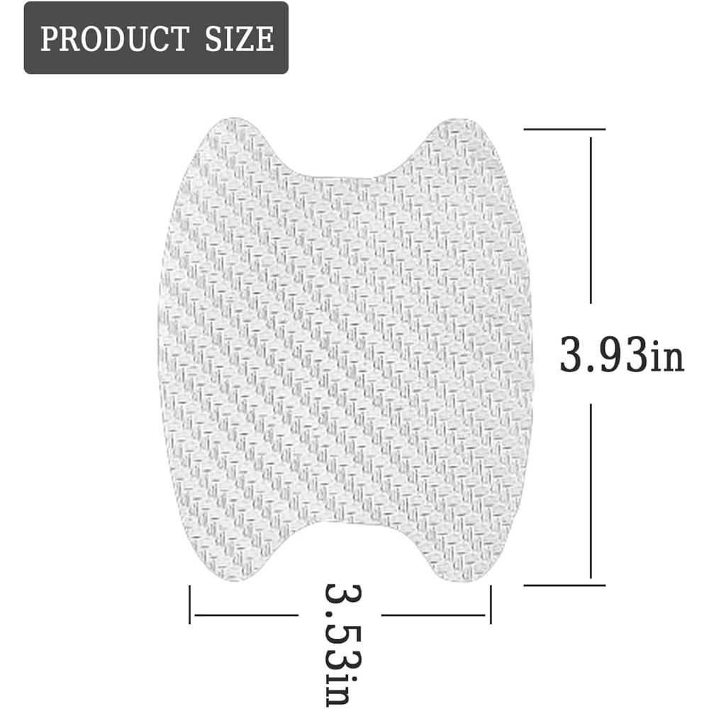 4Pcs Car Door Handle Cup Protector Carbon Fiber Sticker Anti Scratch Paint Protection Decal