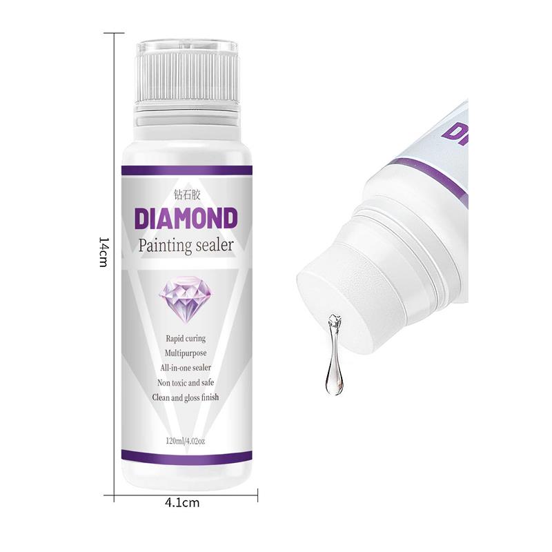 120ML Adhesives & Sealers Diamond Painting Sealer Puzzle Art Glue Permanent Hold & Shine Effect Sealer Diamond Painting Puzzle