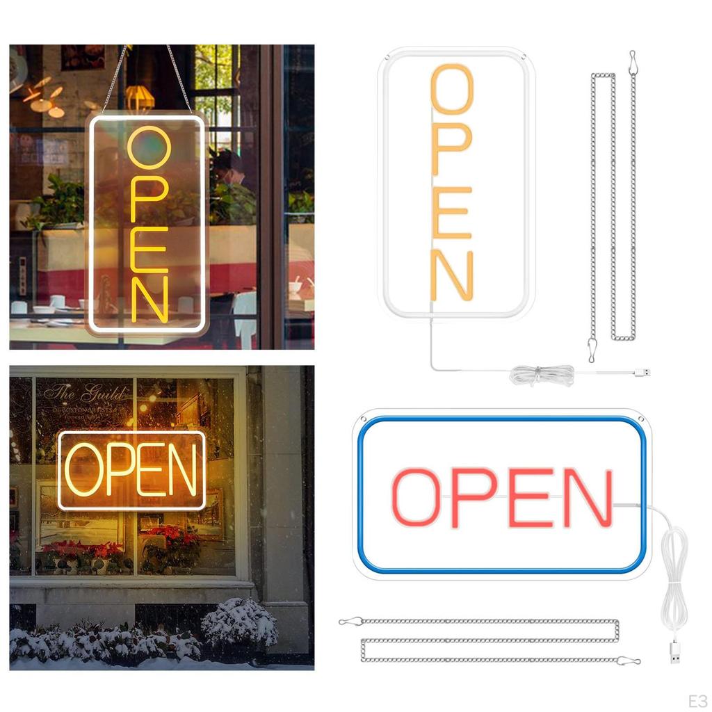 Светодиодная неоновая открытая вывеска с яркой подсветкой, украшение 16 x 9 дюймов с питанием от USB для кафе, ресторанов