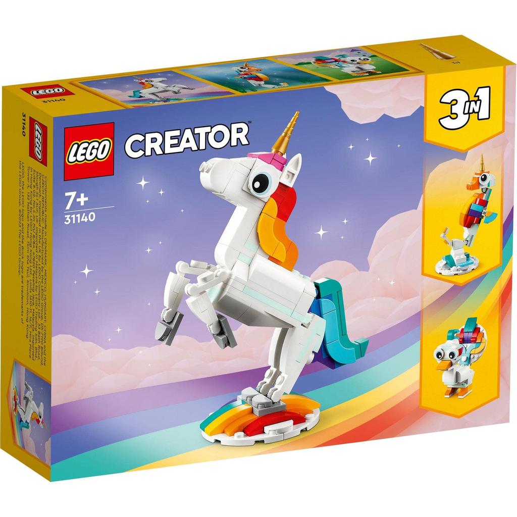 LEGO Creator Unicorn 31140 Игрушечный блок Настоящее животное Фэнтези для мальчиков и девочек от 7 лет