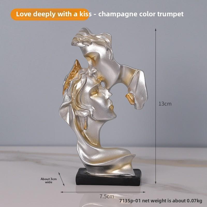 Modern Resin Minimalist Sculpture For Home Office Decor Gift For Friends Couples