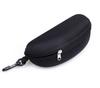 Peanut Shape Linen EVA Hard Eyeglass Case Impact Resistant Portable Sunglasses Storage With Carabiner Hook For Most Eyeglasses