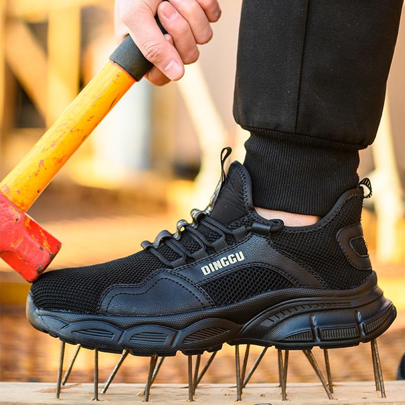 Lightweight Work Sneakers Safety Shoes Men Anti-Smash Anti Puncture Indestructible Shoes Work Boots Protection Shoes Non-Slip
