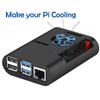 Durable for Raspberry Pi 4 Model B, Pi 4B, Pi 4 Heatsink Black Shell Case with Cooling Fan Cover