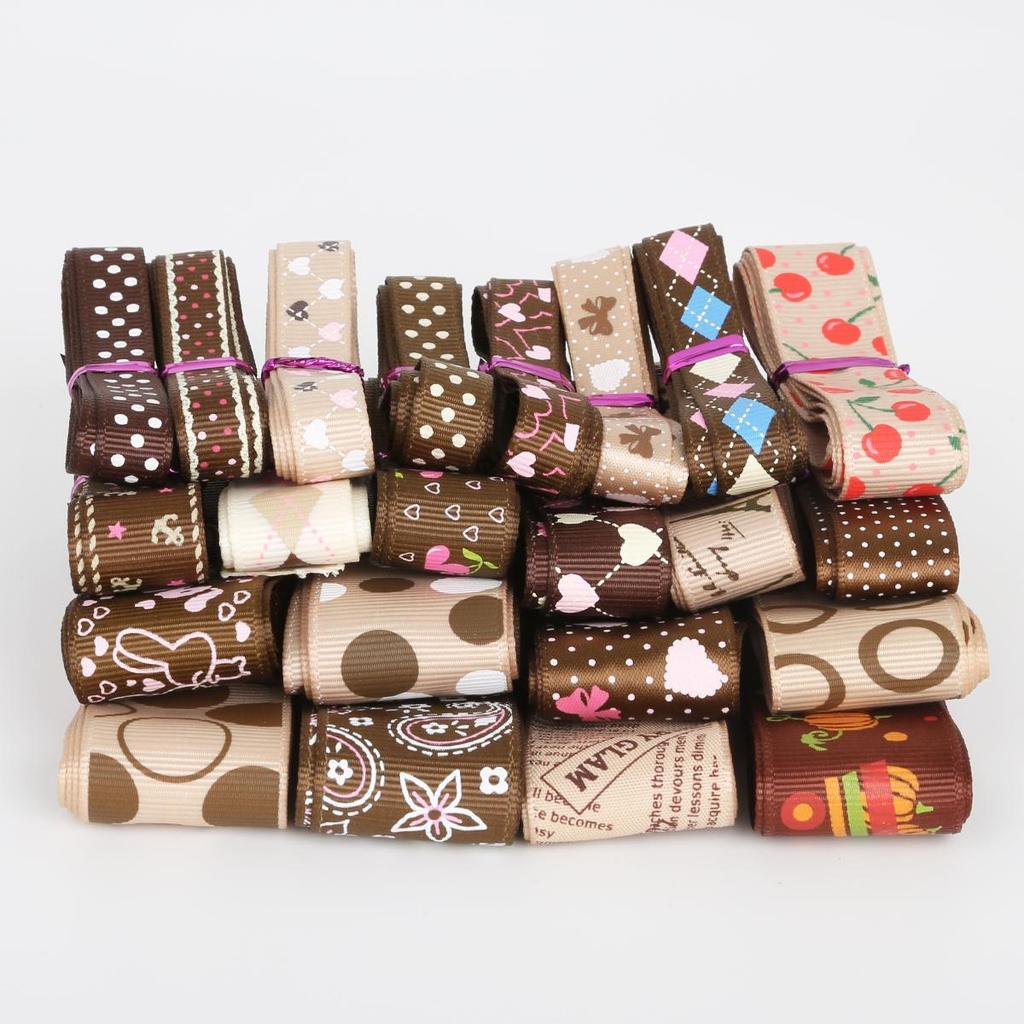 Репсовая лента с принтом в горошек, бантик для волос, вечерние рождественские свадебные украшения, ткань для шитья своими руками