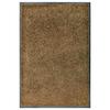 VidaXL Washable Doormat Brown 60x90 Cm
