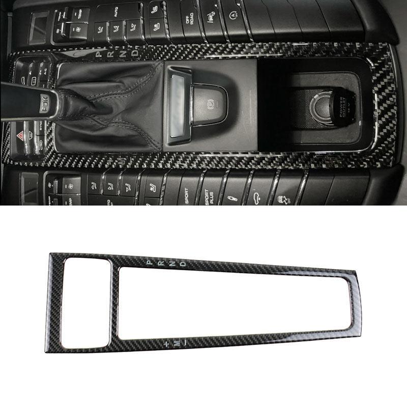 For Porsche Macan 2014 2015 2016 2017 2018 Carbon Fiber Car Center Console Gear Shift Panel Frame Cover Protective Trim