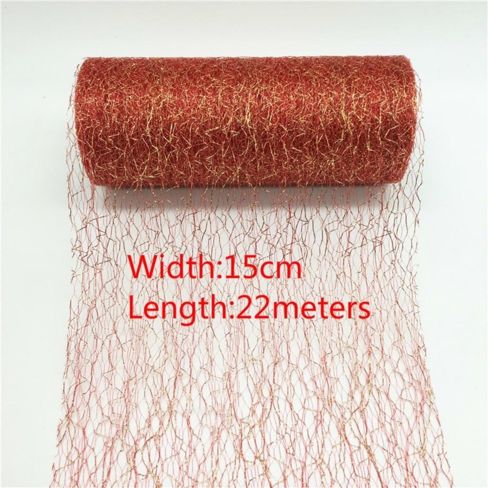 15 см * 10 лет, золотистая, серебряная проволока, тюль, рулон, катушка, ремесло, свадебная вечеринка, украшение «сделай сам», из органзы, прозрачная марля, элемент скатерти