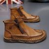 Мужские повседневные кожаные туфли большого размера, противоскользящие и износостойкие легкие ботинки, мужские удобные ботинки для улицы на мягкой подошве