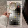 Клетчатый Чехол-Сердечки Личи Мягкий Чехол для Телефона Для iPhone 11 12 13 14 15 16 17 Pro Max 15 14 Plus Air X Xs XR Силиконовый Чехол