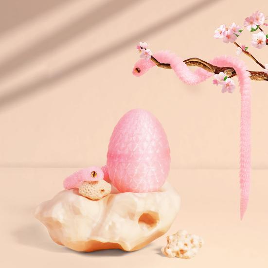 3D-печатная фигурка змеиного яйца с подвижными суставами, фигурка змеиной скорлупы