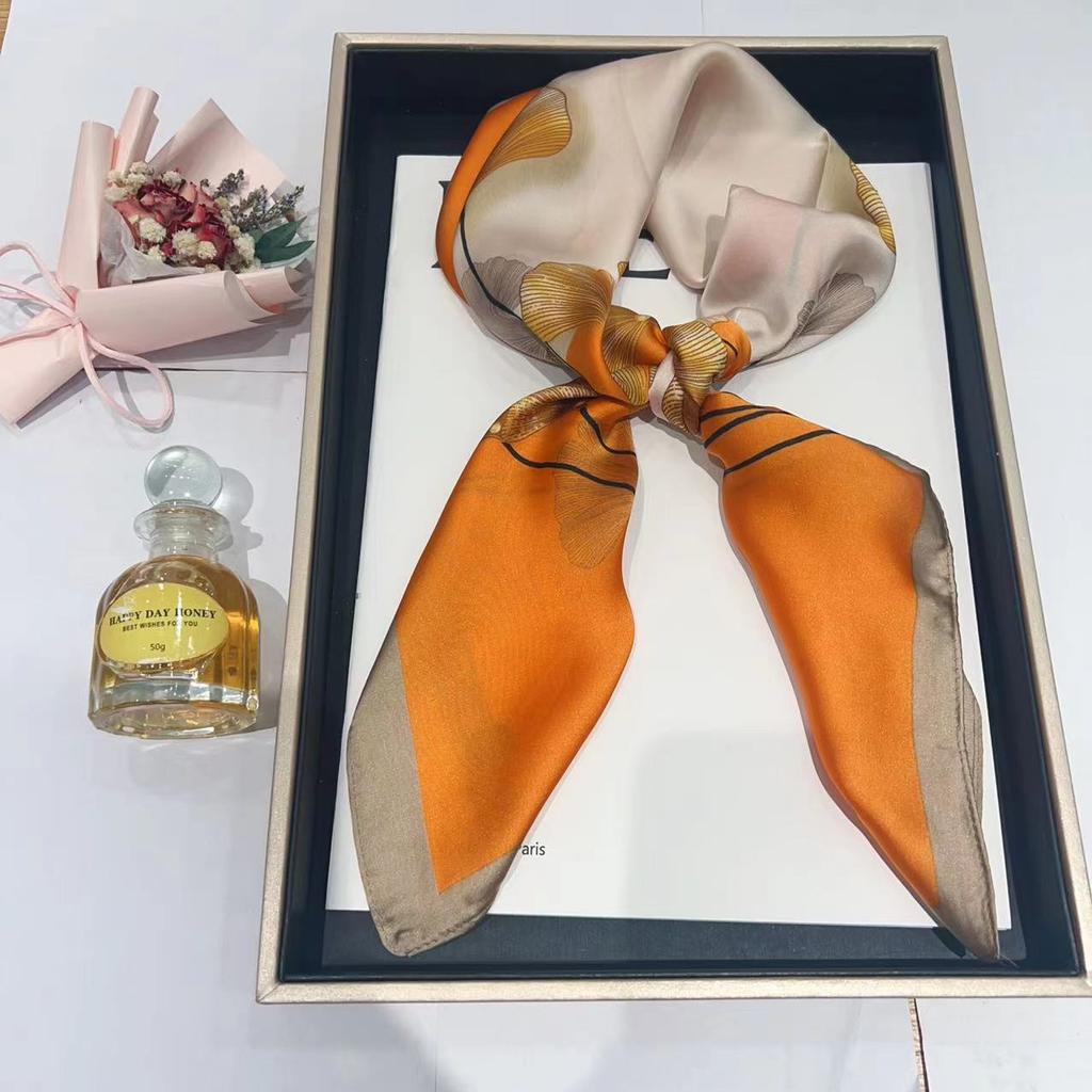 Шелковый шарф женский модный универсальный высокий смысл 70 квадратный шарф защита шеи шарф ретро шарф сумка