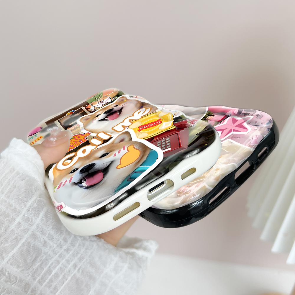 Для Honor 90 Lite P30 Pro Infinix Hot 30 40 40i 40 Pro Smart 8 Pro Vivo V29e V30e милый чехол для защиты линз с изображением собаки и кошки, кремовая текстура, мягкий силиконовый чехол