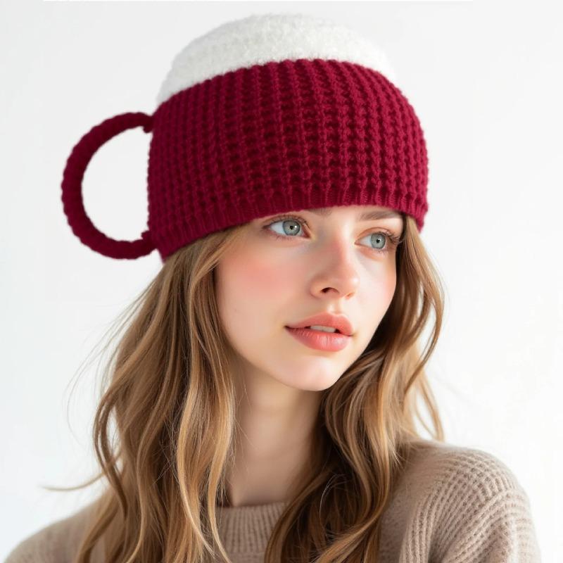 New Beer Mug Hat Unisex Knit Beanie Winter Warm Funny Party Headwear