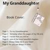 Book Charm Necklace To My Granddaughter Book Necklace Openable Book Charm with 6 Pages Necklace Gift from Grandma for Granddaughter