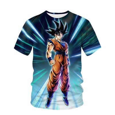 2025 Классическое Аниме Dragon-Ball Принт Детская Одежда для Мальчиков и Девочек Летняя Новая 3D Повседневный Крутой Стиль Детская Одежда