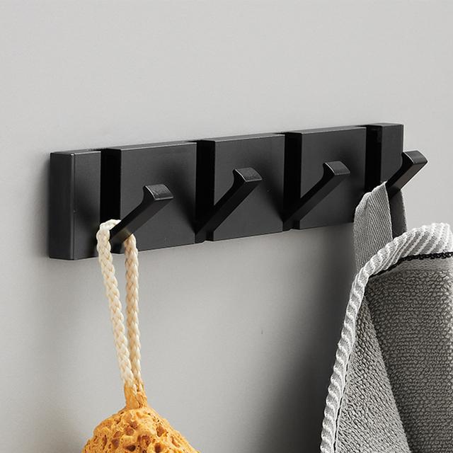Folding Towel Holder Punch-free Wall Hooks Coat Clothes Rack  Towel Hanger Bathroom Shelf Kitchen Tools for Home Accessories