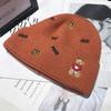 Women's Cute Bear Woolen Hat: Fashionable, Warm, Versatile Knitted Beanie with Ear Protection and Embroidery