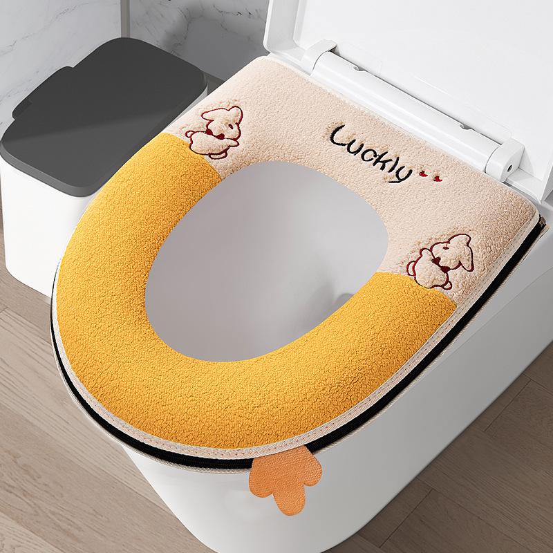 Водонепроницаемый универсальный чехол для унитаза с рисунком - утолщенный, простой, бытовой дизайн