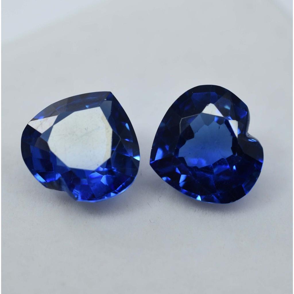 16 Ct NATURAL Tanzanian Blue Tanzanite Heart Cut Loose Gemstone Pair