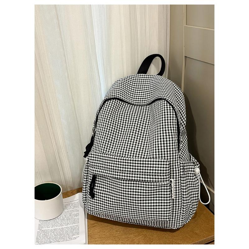 Школьный рюкзак новый свежий и милый клетчатый рюкзак для учеников средней школы легкий рюкзак большой вместимости