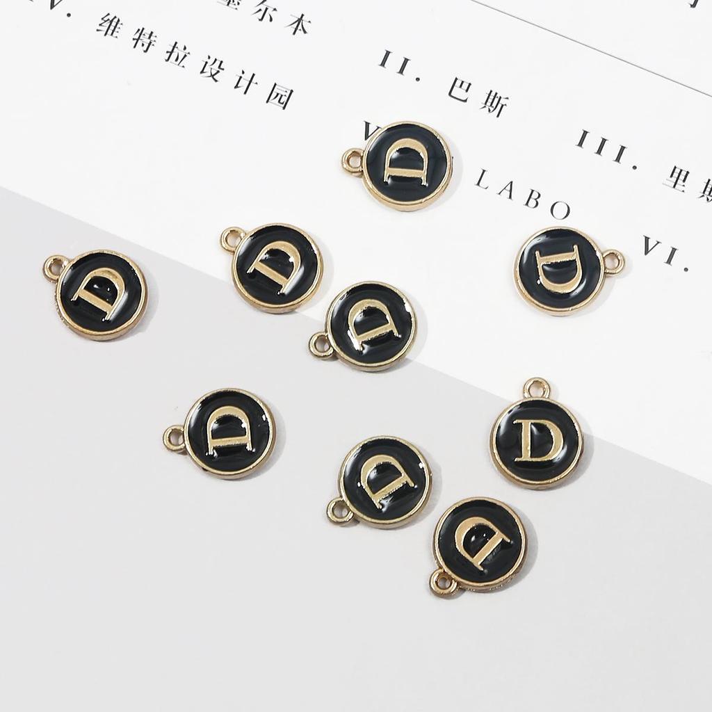 10 шт., металлическая эмаль, английские буквы, подвески, подвеска для самостоятельного изготовления ювелирных изделий, ожерелье, браслет, аксессуары