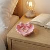 Heart-Shaped 3D Printed Jewelry Tray With Pink Bow, Elegant Decor For Table, Sink & Office Desk, Perfect For Jewelry Storage