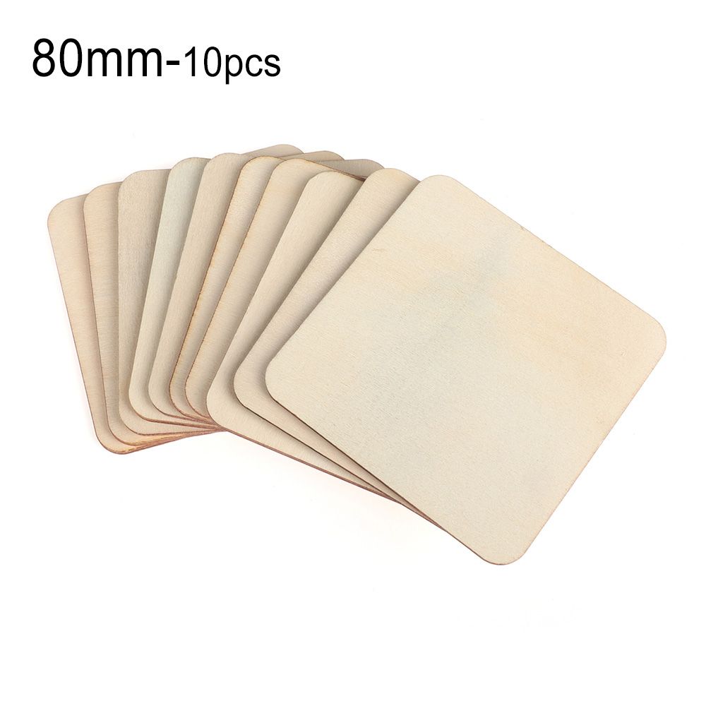 Wedding Decor Scrapbooking DIY Writing Ornament Wooden Tags Blank Plaque Square Wood Pieces