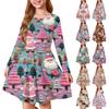 Girls' Princess Dress - Long Sleeve A-Line T-Shirt Dress Christmas Day