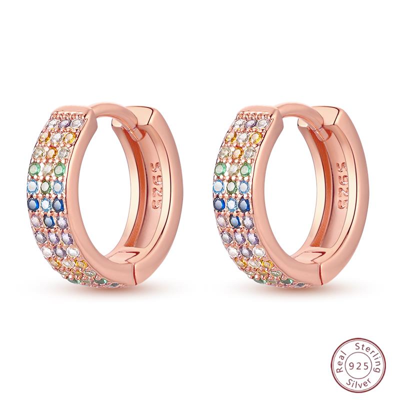 Серьги-кольца из серебра 925 пробы, минималистичные, золотые, круглые, модные, с застежкой-пряжкой с цирконием, свадебные украшения, подарок для женщин