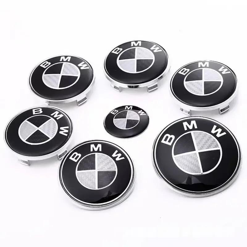 automobile hood and trunk badge carbon fiber decorative badge 74/82mm for BMW X3 X5 X6 X7 E70 E30 F32 F35 F02 F07 F18 F07