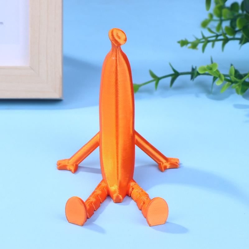 Игрушечная фигурка, напечатанная на 3D-принтере, модель банана, подвижные суставы, имитация змеи, украшение для рабочего стола, поделки к Пасхе, подарок