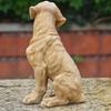 Animal Sculpture Cute Small Dog Statue Handmade Resin Crafts Golden Retriever Statue Decorative Mini Dog Figurine Yard Art