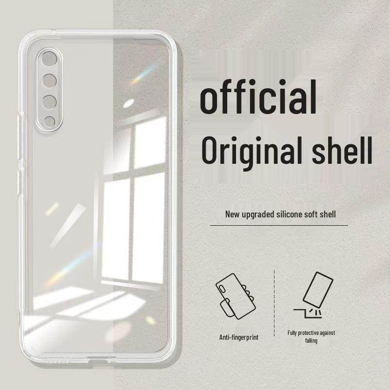 Совместимо с Xiaomi 9SE: Простой однотонный чехол для телефона из жидкого силикона, полное покрытие, противоударный, мягкий.
