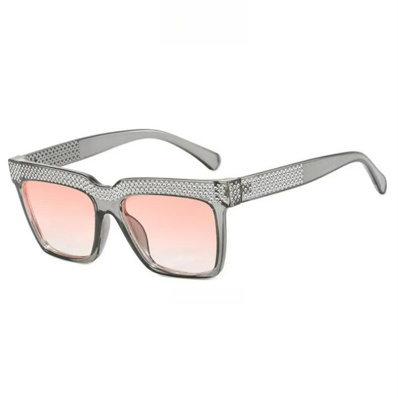 Квадратные Бриллиантовые Блестящие Женские Модные Солнцезащитные Очки Винтажные Великолепные Подходят для Уличной Вечеринки Po Аксессуары