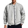 Mens Fall Winter Fleece Casual Bomber Jacket With Stand Collar For Urban Style Men