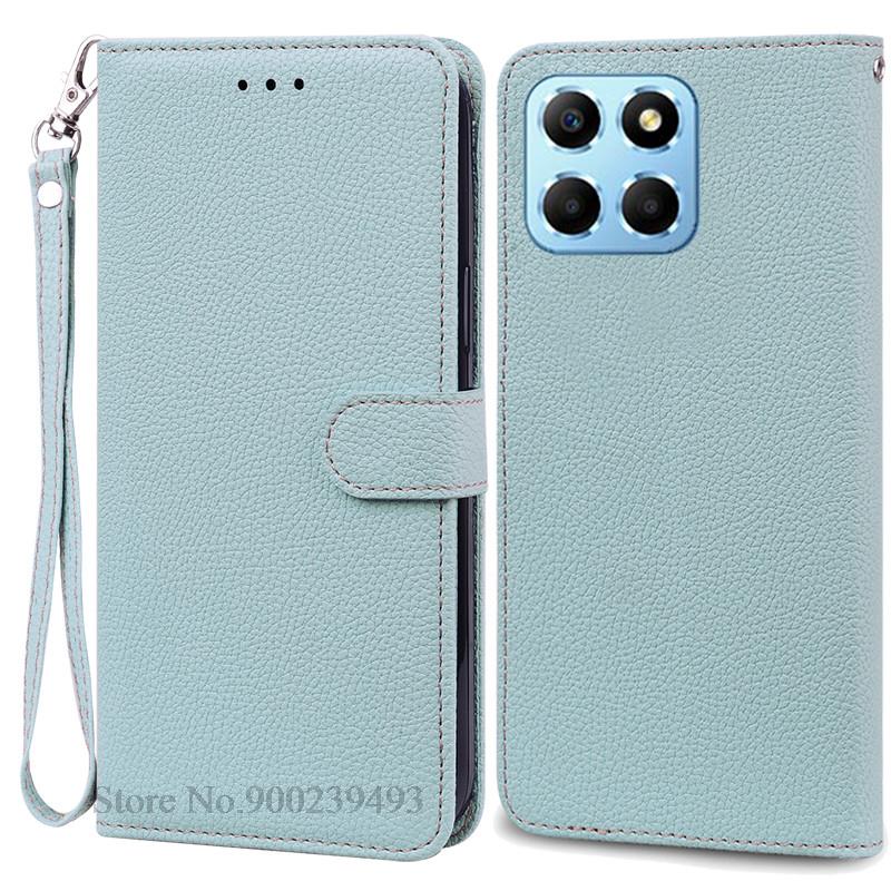 For Honor X6 Case Huawei Honor X6 2022 Cover Silicone Wallet Flip Leather Case For Honor X6 VNE-LX1 VNE-LX2 Phone Case Fundas