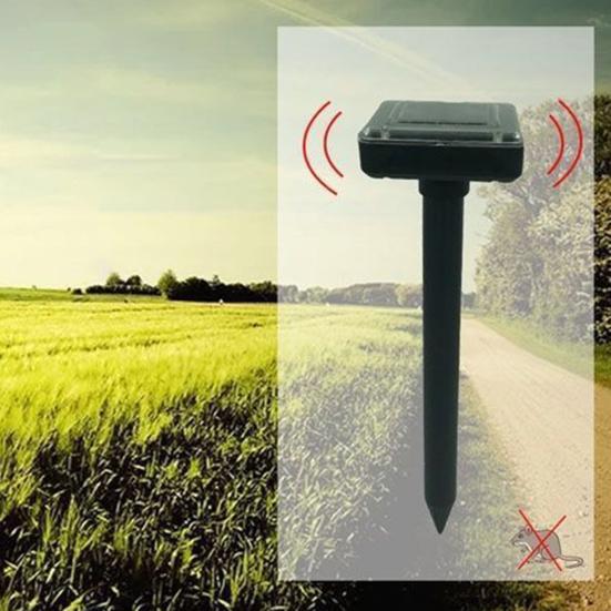 1/2/4Pcs Solar Ultrasonic Mole Repellent Effective Safe To Use Simple Installation Outdoor Mouse Repellent Waterproof Spikes Stakes