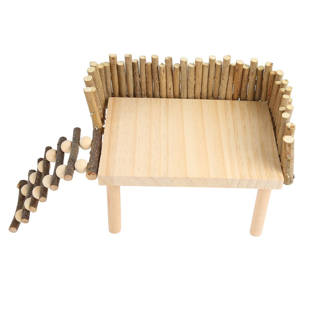 Платформа для лазания хомяка деревянная жевательная игрушка игровая площадка для маленьких домашних животных с ограждением для сахара