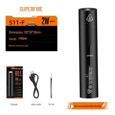Мини-фонарик Shenhuo S11-F со светодиодом, перезаряжаемый через USB-C