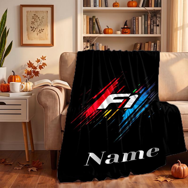F1 Custom Flannel Blankets Soft Warm Cozy Throws for Home Decor Holiday Gifts