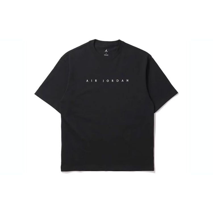 Jordan X Union Collaborative Letter Logo Sports T-Shirt Men Tops Black DV7344-010