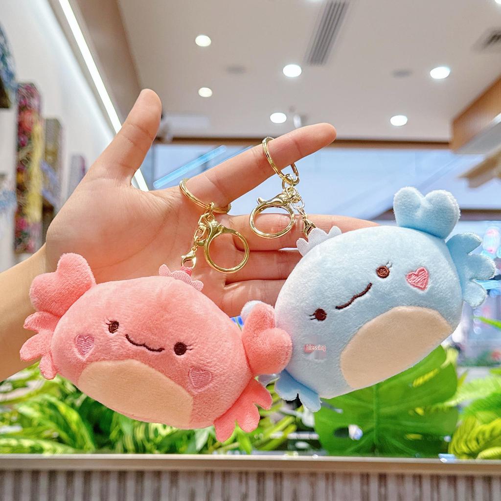 Мультяшный плюшевый брелок-краб - Морское животное, украшение для рюкзака